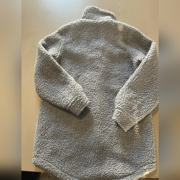 Coffee shop new york slate blue teddy jacket size medium - Picture 2 of 4